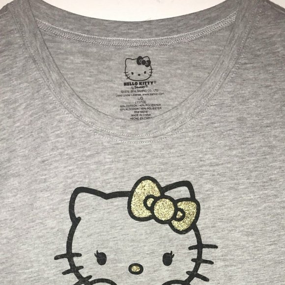 Sanrio Hello Kitty "Fancy in Gold" fitted soft women's T-shirt S, L - Picture 4 of 6
